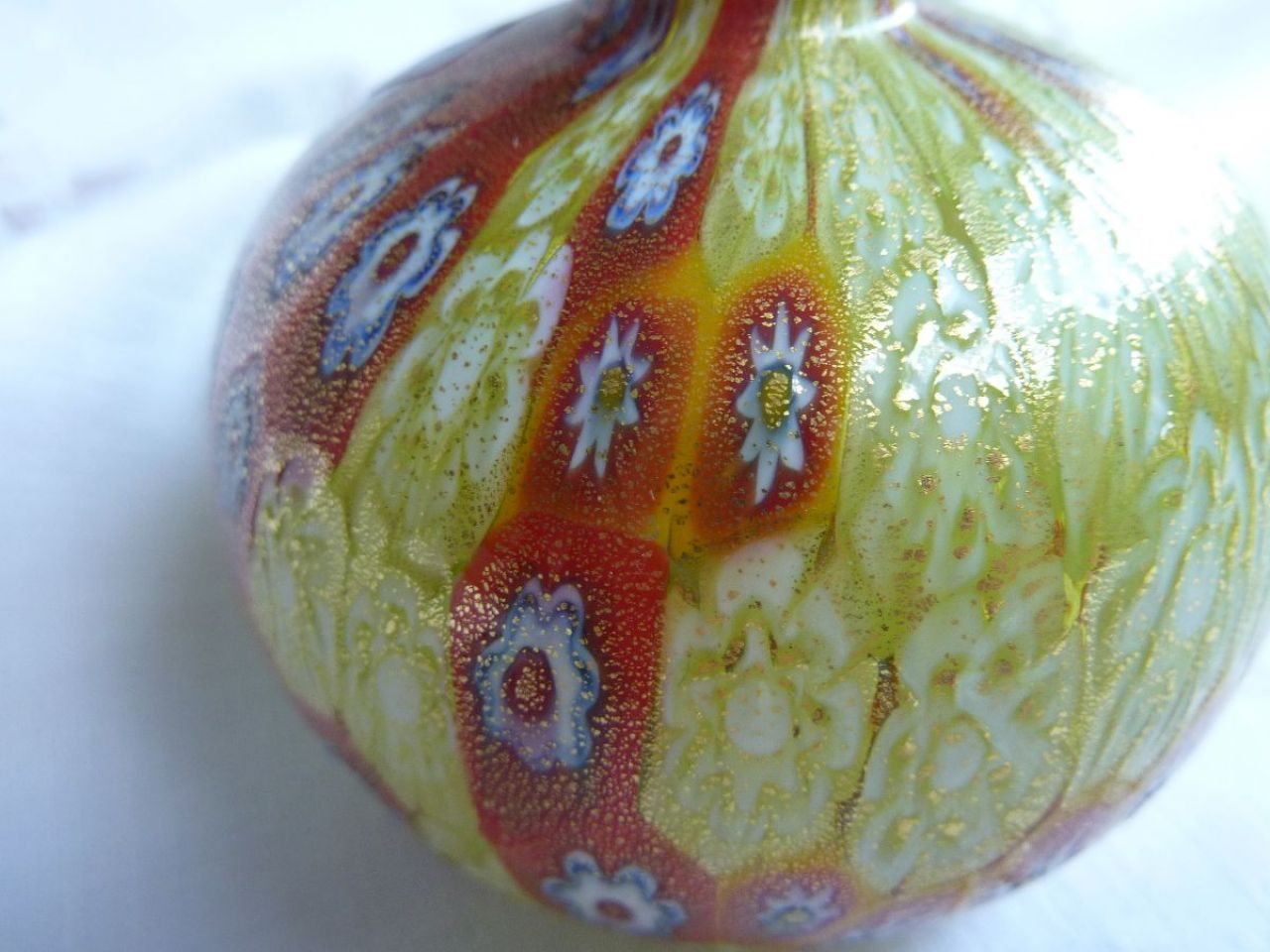 verre millefleur, verre de murano,  artisanat de Murano 