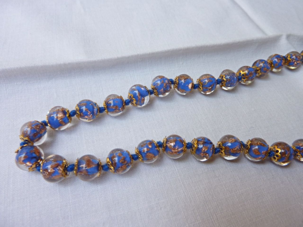 collier pour femme, collier en verre de Murano, bijoux en verre 