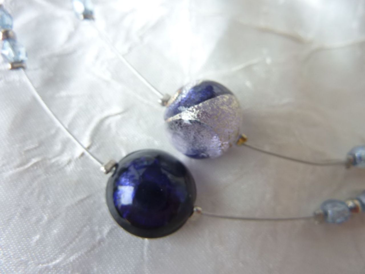 collier femme, bijoux en verre de Murano 