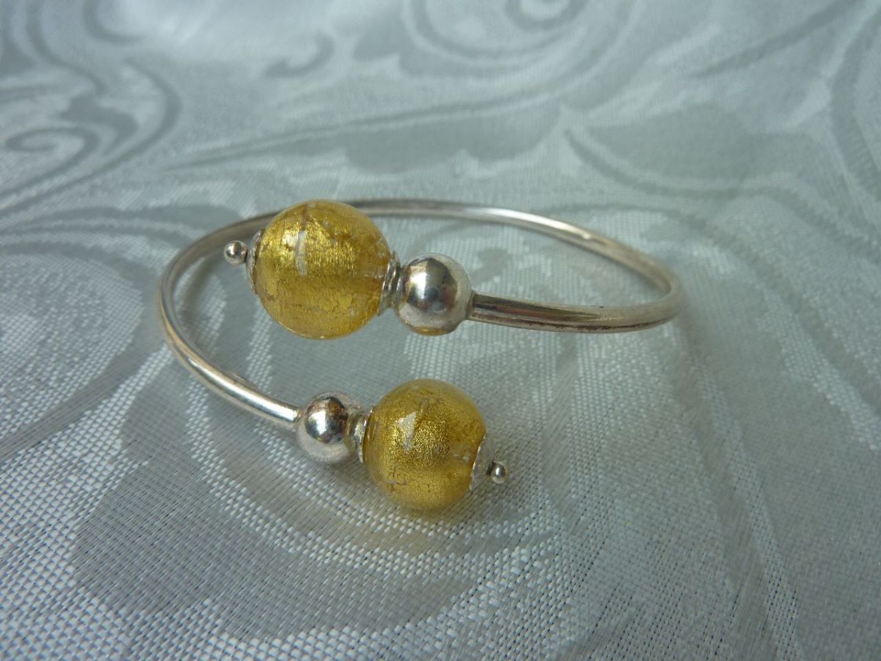bracelet argent et verre de Murano 