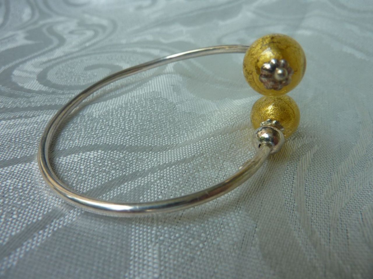bracelet argent et verre de Murano 
