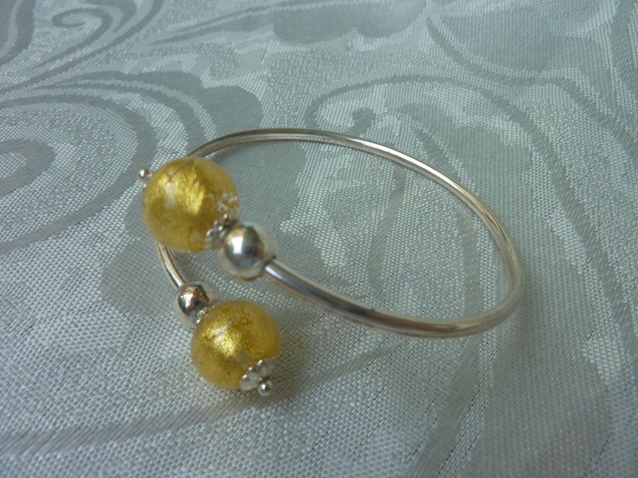 bracelet argent et verre de Murano 