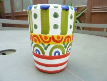 céramique, gobelet, artisanat sicilien 