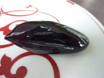 coquillage en verre soufflé  de Murano , noir 
