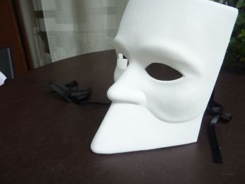 masque Bauta en papier mâché fait main
