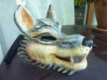 masque de loup, masque thèâtrere  