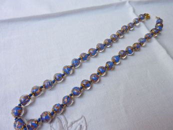 collier pour femme, collier en verre de Murano, bijoux en verre 