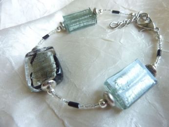 bracelet en verre de Murano, bijoux femme en verre de Murano 