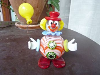clown, verre de Murano 