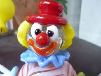 clown, verre de Murano 