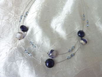 collier femme, bijoux en verre de Murano 